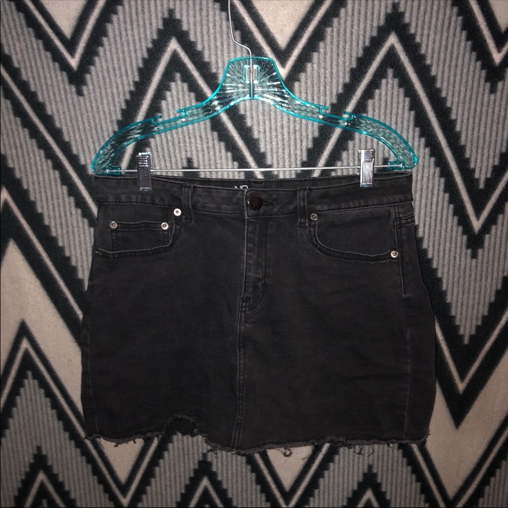 No Boundaries black denim skirt